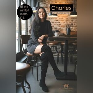 Charles by Charles David Women Size US 6 Blue Over The Knee Boots